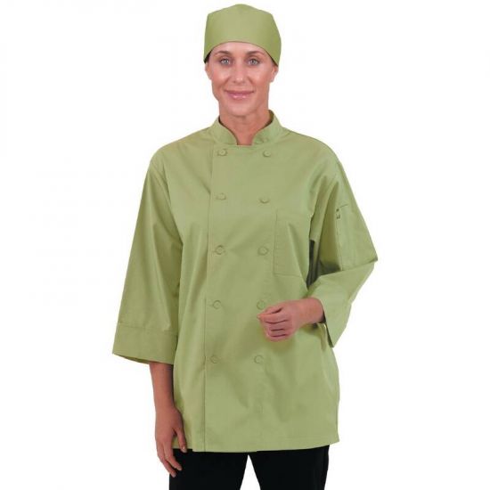 Colour By Chef Works Unisex Chefs Jacket Lime L URO B107-L