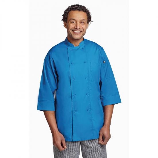 Colour By Chef Works Unisex Chefs Jacket Blue S URO B178-S