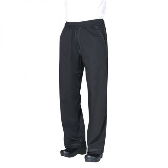 Chef Works Unisex Cool Vent Baggy Chefs Trousers Black S URO B187-S