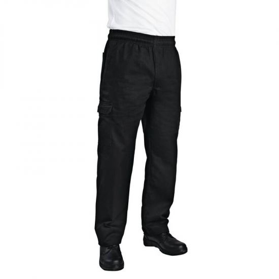 Chef Works Unisex Slim Fit Cargo Chefs Trousers Black S URO B222-S