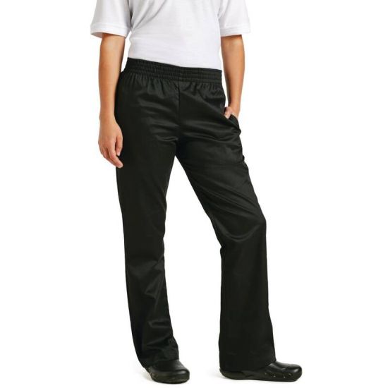 Chef Works Womens Basic Baggy Chefs Trousers Black XS URO B223-XS