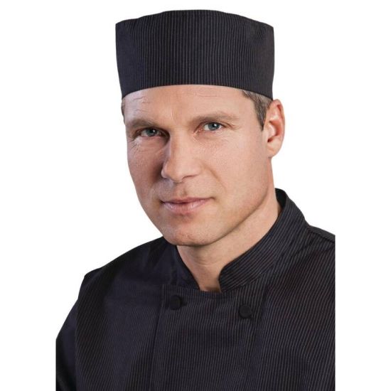 Chef Works Cool Vent Pinstripe Beanie Hat URO B228 Chef Works Cool Vent Pinstripe Beanie Hat URO B228