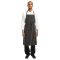 Chef Works Premium Woven Bib Apron Black And White Stripe