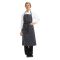 Chef Works Premium Woven Bib Apron Navy And White Stripe