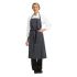 Chef Works Premium Woven Bib Apron Navy And White Stripe