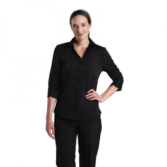 Uniform Works Womens Stretch Shirt Black M URO B314-M