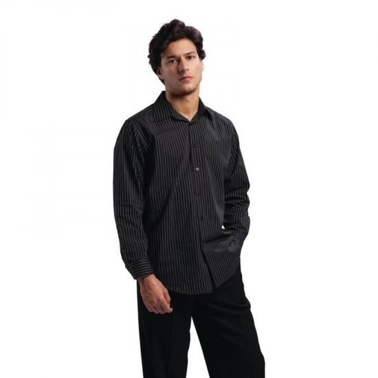 Uniform Works Long Sleeve Shirt Pinstripe L URO B315-L