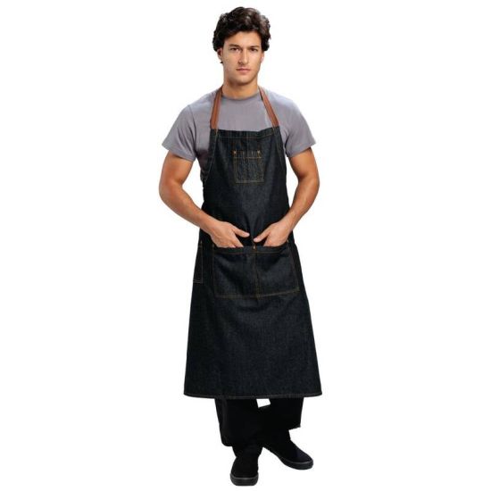 Chef Works Urban Memphis Bib Apron Black URO B340