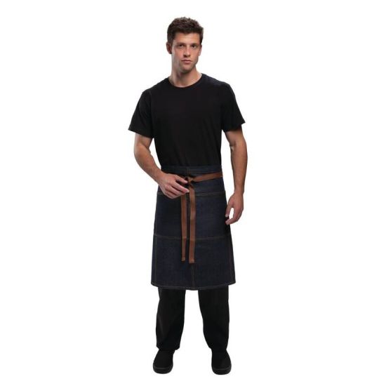 Chef Works Urban Memphis Bistro Apron Indigo URO B345