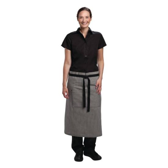 Chef Works Urban Portland Fine Stripe Bistro Apron Grey URO B355