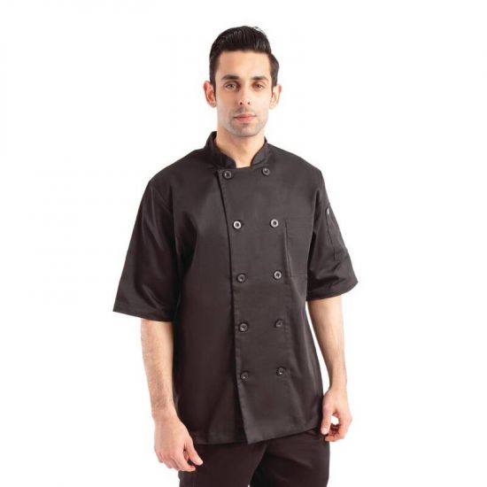 Chef Works Chambery Unisex Chefs Jacket Black XL URO B485-XL