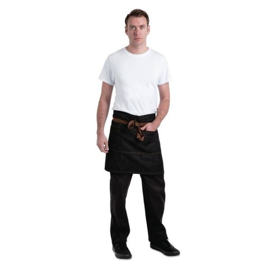 Chef Works Urban Memphis Half Bistro Apron Black URO B587