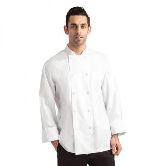 Chef Works Calgary Cool Vent Unisex Chefs Jacket White L URO B649-L