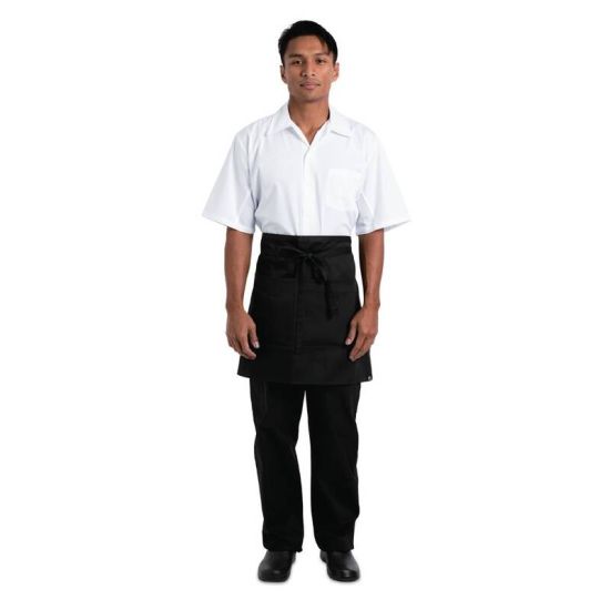 Chef Works Half Bistro Apron Black URO B660