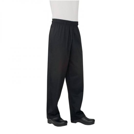 Chef Works Unisex Basic Baggy Chefs Trousers Black M URO B697-M