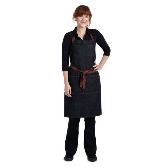 Chef Works Urban Memphis Bib Apron Black URO B720