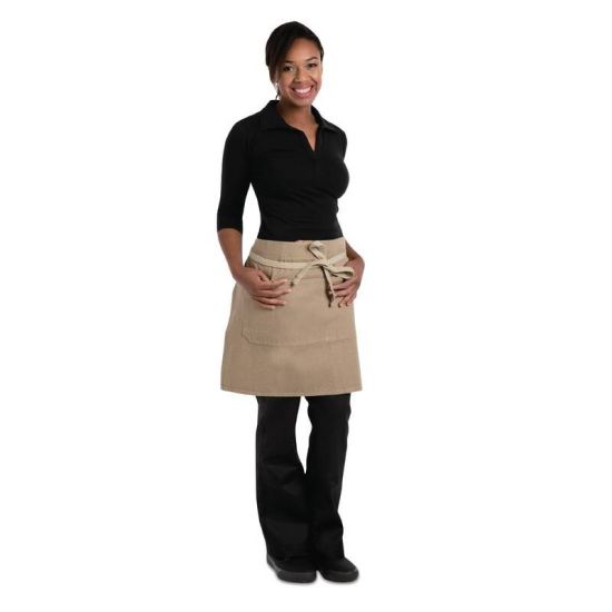 Chef Works Urban Austin Denim Half Bistro Apron Natural URO BB019