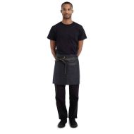 Chef Works Urban Wet Look Boulder Half Bistro Apron Black And Brown
