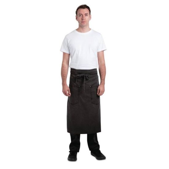 Chef Works Urban Dorset Antique Bistro Apron Pewter URO BB041 Chef Works Urban Dorset Antique Bistro Apron Pewter URO BB041