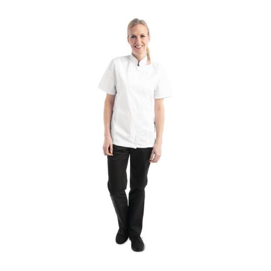 Chef Works Womens Springfield Zip Chefs Jacket White XS URO BB052-XS Chef Works Womens Springfield Zip Chefs Jacket White XS URO BB052-XS