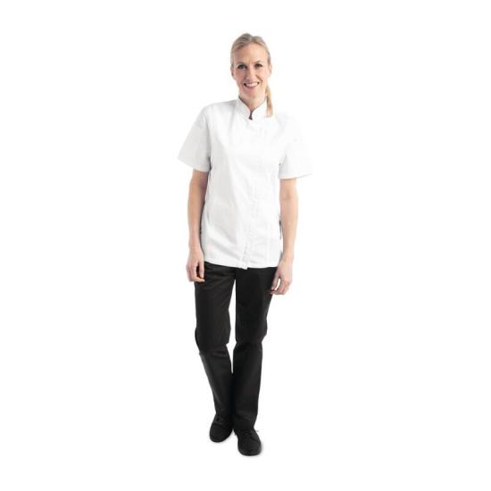 Chef Works Womens Springfield Zip Chefs Jacket White XS URO BB052-XS