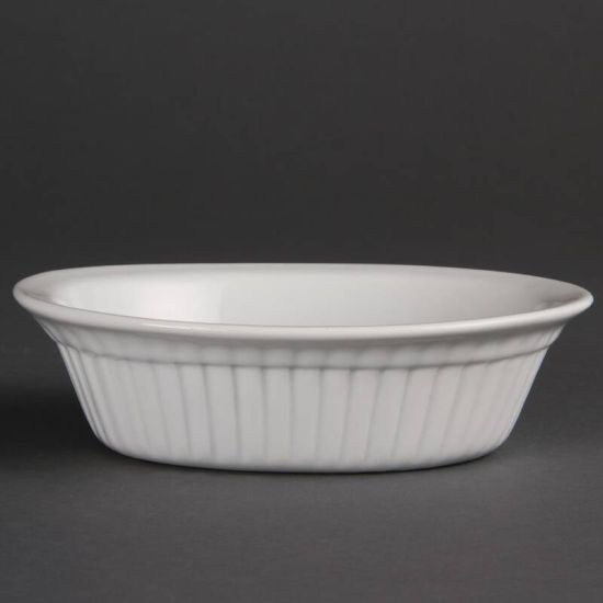 Olympia Whiteware Oval Pie Dishes 170mm Box of 6 URO C110 Olympia Whiteware Oval Pie Dishes 170mm Box of 6 URO C110