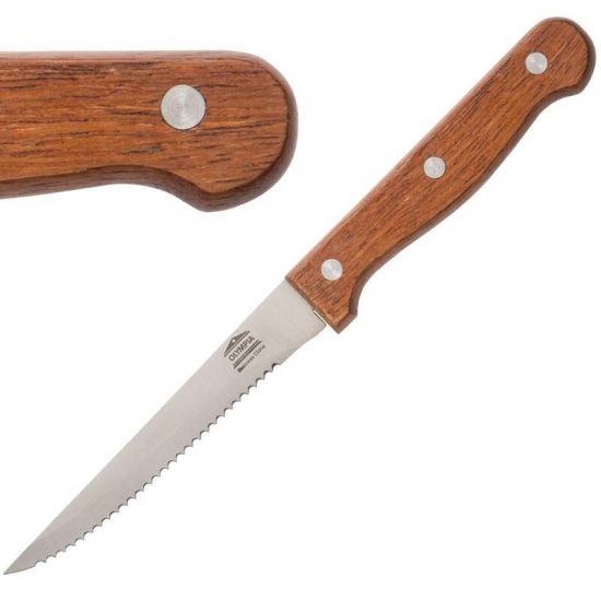 Steak Knives Wooden Handle 215mm Box of 12 URO C136
