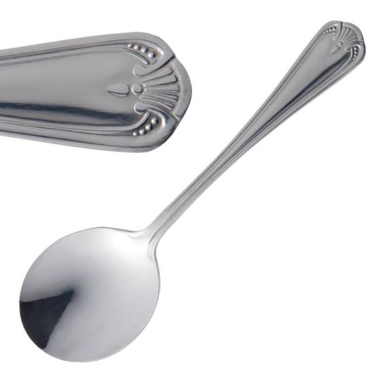 Olympia Jesmond Soup Spoon Box of 12 URO C152 Olympia Jesmond Soup Spoon Box of 12 URO C152