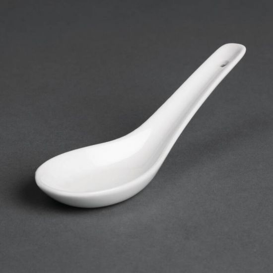 Olympia Whiteware Rice Spoons 130mm Box of 24 URO C325