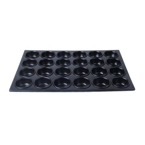 Vogue Aluminium Non-Stick 24 Cup Muffin Tray URO C564