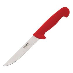 Hygiplas Stiff Blade Boning Knife Red 15cm Hygiplas Stiff Blade Boning Knife Red 15cm