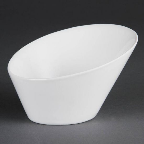 Olympia Whiteware Oval Sloping Bowls 150x 135mm Box of 4 URO CB079