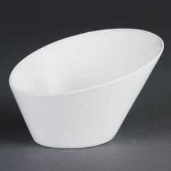 Olympia Whiteware Oval Sloping Bowls  180(W)x200(L)mm (Pack of 3)