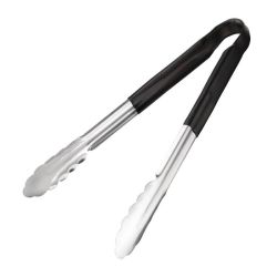 Vogue Colour Coded Black Serving Tongs 11 Inch Vogue Colour Coded Black Serving Tongs 11 Inch