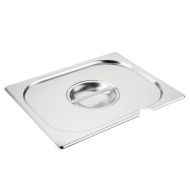 Vogue Stainless Steel 1/2 Gastronorm Notched Lid