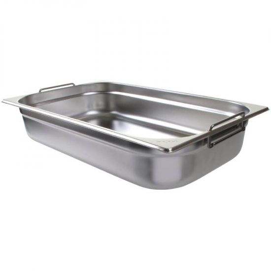 Vogue Stainless Steel 1/1 Gastronorm Pan With Handles 100mm URO CB179