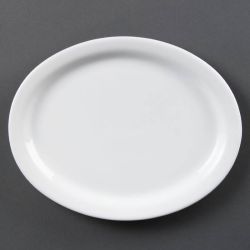 Olympia Whiteware Oval Platters 250mm (Pack of 6) Olympia Whiteware Oval Platters 250mm (Pack of 6)