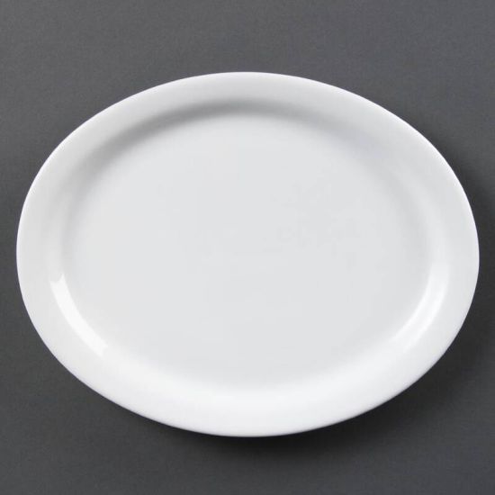 Olympia Whiteware Oval Platters 250mm Box of 6 URO CB477 Olympia Whiteware Oval Platters 250mm Box of 6 URO CB477