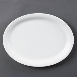 Olympia Whiteware Oval Platters 295mm (Pack of 6) Olympia Whiteware Oval Platters 295mm (Pack of 6)