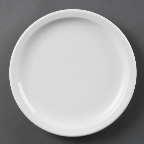 Olympia Whiteware Narrow Rimmed Plates 230mm Box of 12 URO CB489 Olympia Whiteware Narrow Rimmed Plates 230mm Box of 12 URO CB489