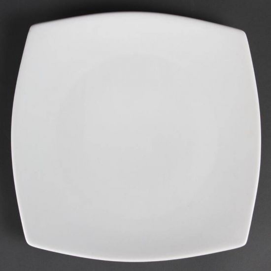 Olympia Whiteware Rounded Square Plates 270mm Box of 6 URO CB493