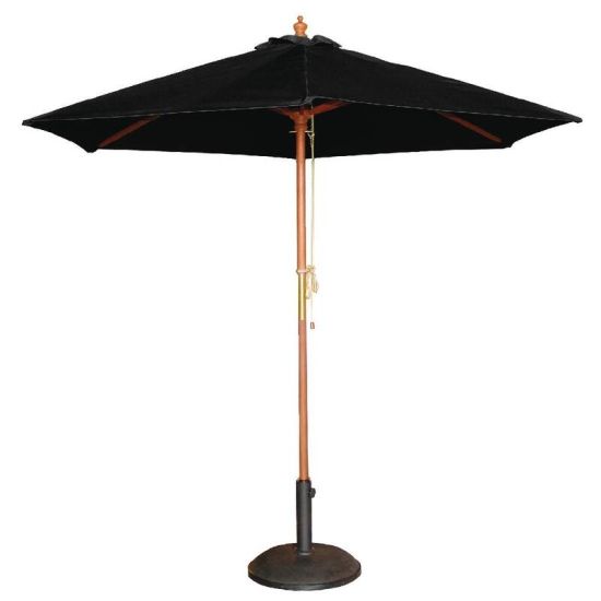 Bolero Round Parasol 2.5m Diameter Black URO CB514