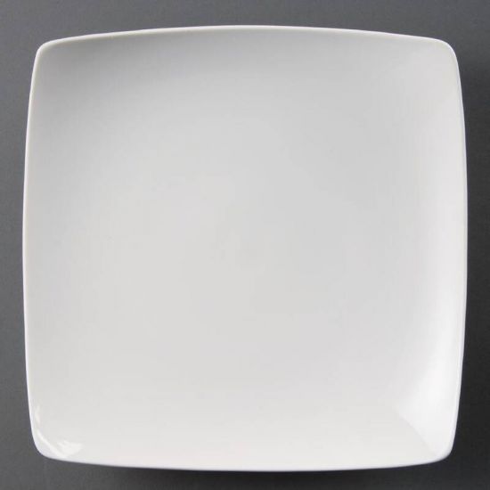 Olympia Whiteware Square Bowled Plates 250mm Box of 4 URO CB689