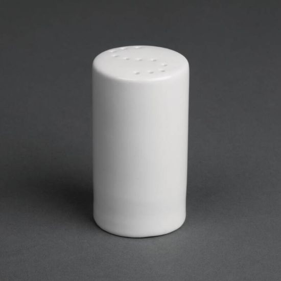 Olympia Whiteware Salt Shakers 80mm Box of 12 URO CB702 Olympia Whiteware Salt Shakers 80mm Box of 12 URO CB702