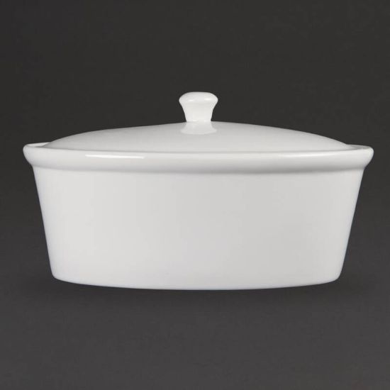 Olympia Whiteware Oval Casserole Dish 2.2Ltr URO CB712