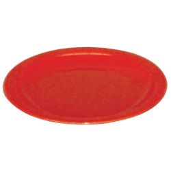 Kristallon Polycarbonate Plates Red 230mm (Pack Of 12) Kristallon Polycarbonate Plates Red 230mm (Pack Of 12)