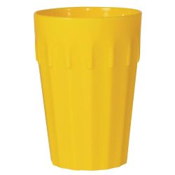 Kristallon Polycarbonate Tumblers Yellow 260ml (Pack Of 12) Kristallon Polycarbonate Tumblers Yellow 260ml (Pack Of 12)
