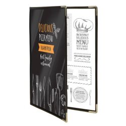 Securit Crystal Double Sided Menu Cover A4 Double (Pack Of 3)