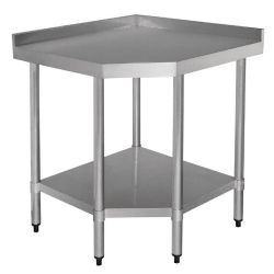 Vogue Stainless Steel Corner Table 600mm