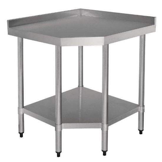 Vogue Stainless Steel Corner Table 600mm URO CB907